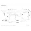 Стол обеденный SIGNAL IMPERIA белый/черный 160-220/90